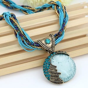 Bohemian Multi-strand Pendant Necklace