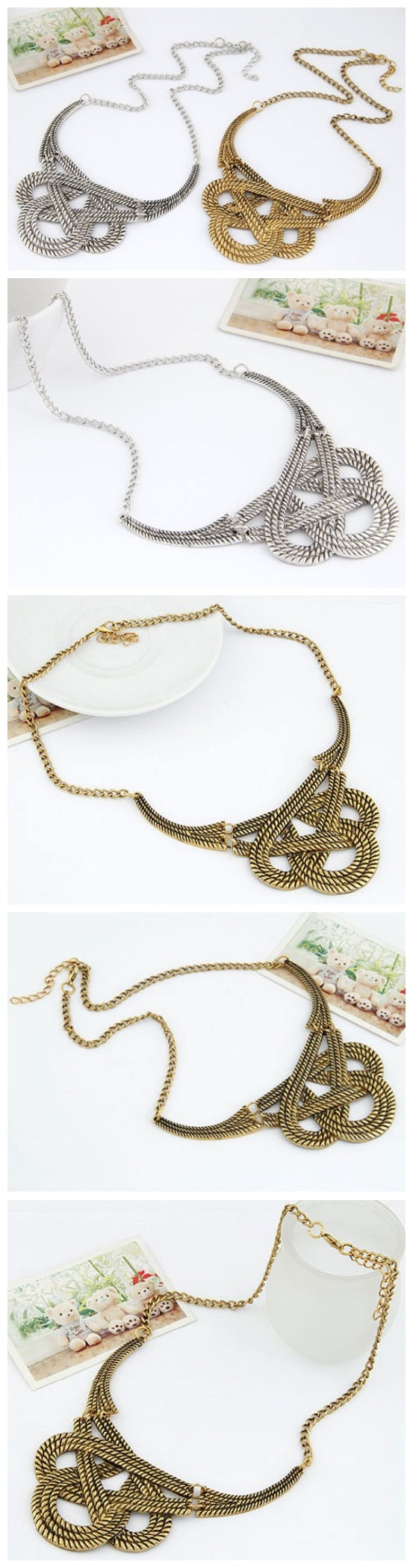 Twisted Elegant Layered Necklace