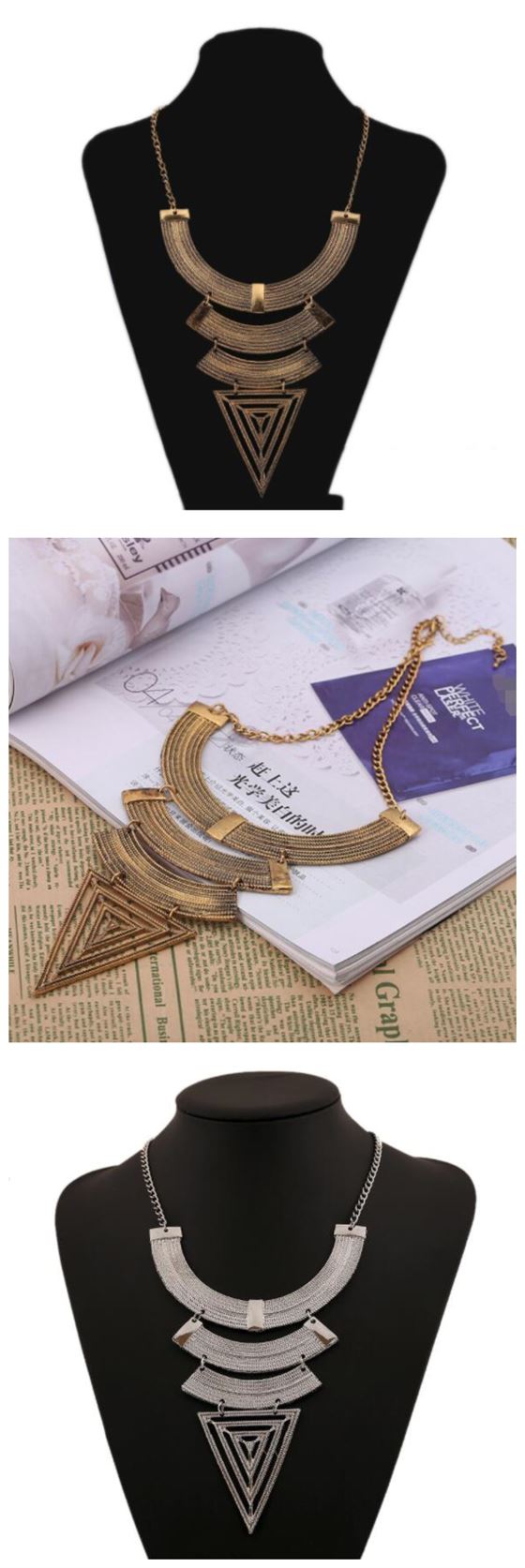 Geometric Tiers Necklace