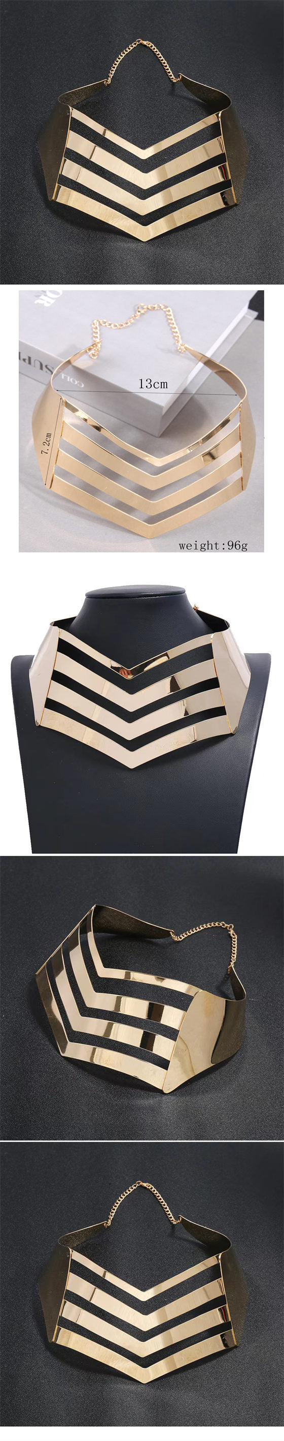 Chunky Metal Choker Necklace