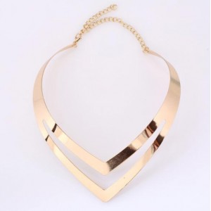 Sleek V-Style Collar Necklace