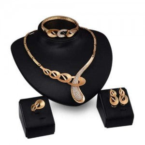 Elegant Gold Jewellery Set (4-piece)