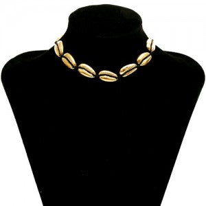 Golden Seashell Choker Necklace