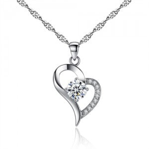 Crystal Heart Pendant Necklace